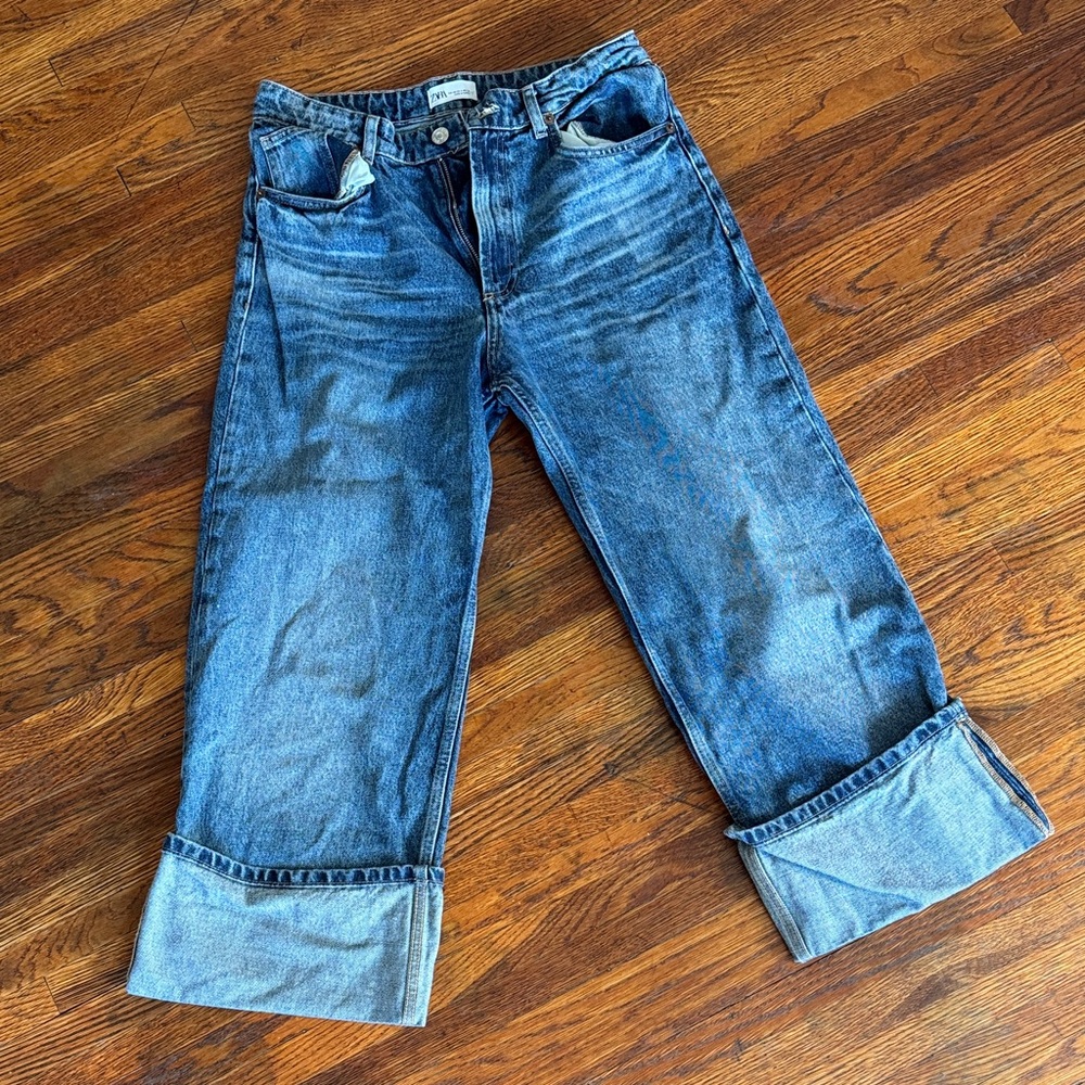 Zara Wide Leg Denim Jeans